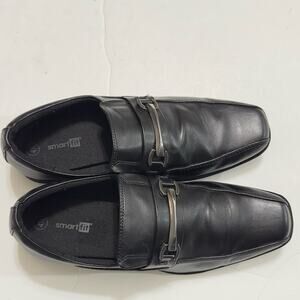 SmartFit Kids Boys Black Leather Slip On Dress Shoes Size 4.5